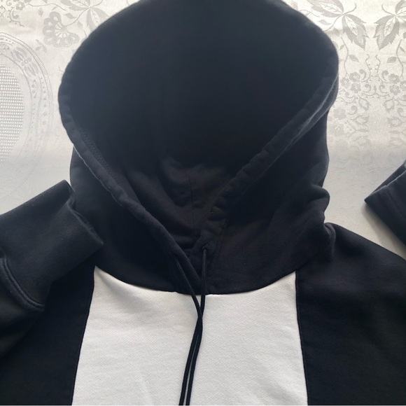 Adidas Jumbo Black/White Logo Cropped Sweatshirt Hoodie Women’s Juniors Size M - Picture 16 of 16